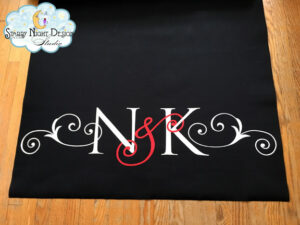 black aisle runner