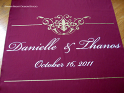 burgundy aisle runner