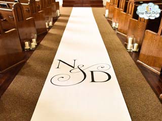 starry night design aisle runner