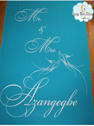 turquoise aisle runner