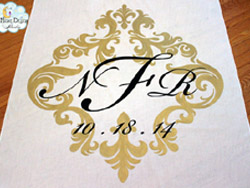 traditional aisle runner initials 2