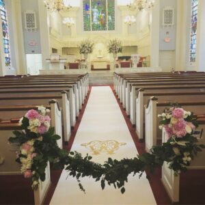 Starry Night design wedding aisle runners